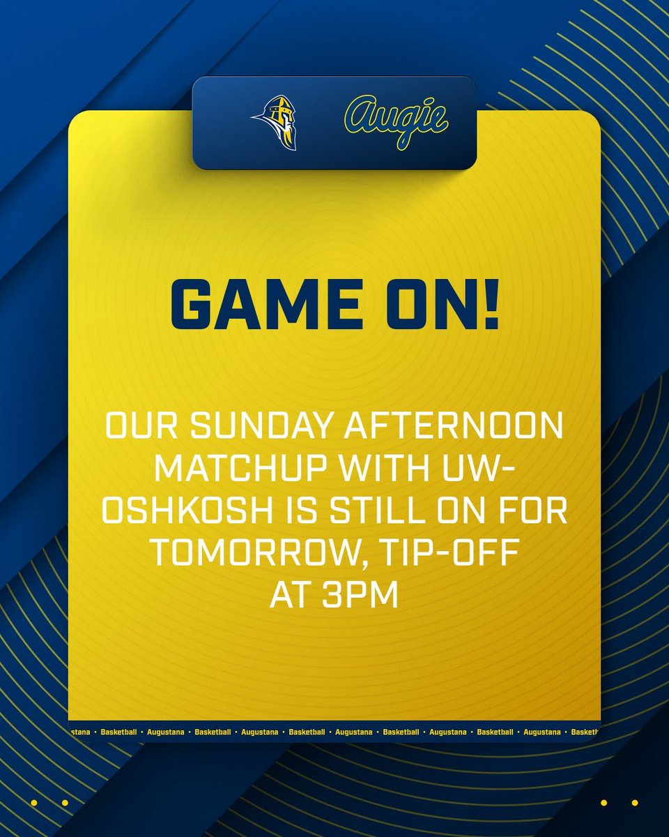 Don't let the snow stop you from catching the action! Tomorrow, we will still take on UW-Oshkosh at 3 PM. If you can't make it in person, no worries — the game will be live-streamed at cciwnetwork.com/acvikings/

Tune in and cheer on the Vikings from wherever you are!