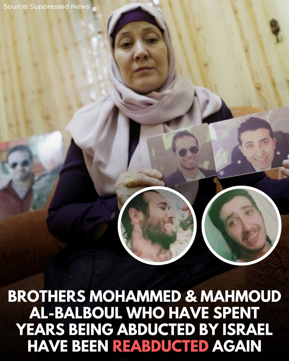 WearThePeaceCo's tweet image. Mohammed and Mahmoud al Balboul, two Palestinian brothers from Bethlehem, have spent years being repeatedly detained by Israel under administrative detention, meaning no charge and no trial. They have been re-abducted again by Israel this month.