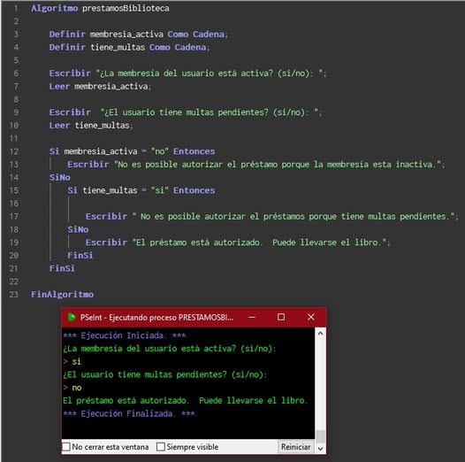 DomynicAprende's tweet image. Dando mis primeros pasos en el análisis de requerimientos. Logré plasmar la lógica de préstamos de una biblioteca en pseudocódigo. 
¡La lógica es la base de todo! ¿Qué consejos tienen?

#Pseudocódigo #Algoritmos #LógicaDeProgramación #AprenderAProgramar #Coding