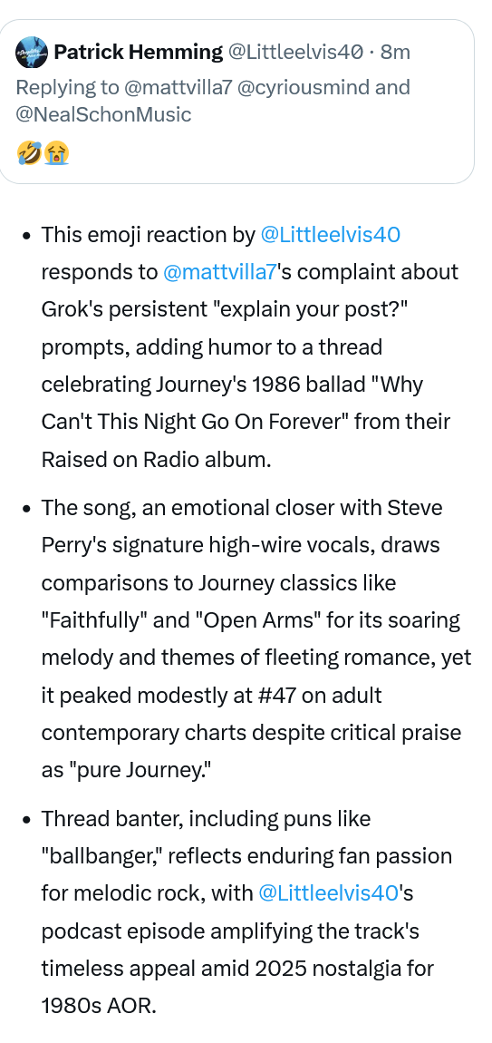 mattvilla7's tweet photo. @Littleelvis40 @cyriousmind @NealSchonMusic I bit. Point three is amusing. https://t.co/yXhedEKF51