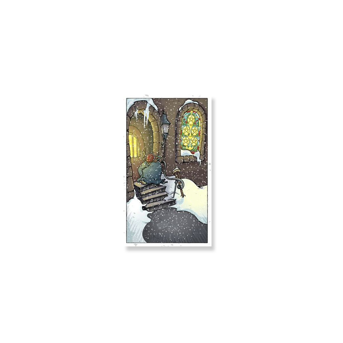 BishopFibi's tweet image. Snowy Five of Pentacles: walking past warmth you can’t feel.  
The realest winter card in the deck.  
Full winter tarot list → fibibishoptarot.com/2019/04/16/win…
#Tarot #FiveOfPentacles #fibibishop #fibibishoptarot