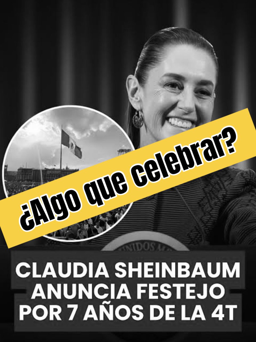 Están todos invitados a celebrar 7 años de…
❗️Un crecimiento de 0.8% anual
❗️Una deuda de 7.6 billones más
❗️Un déficit fiscal de 6,340.6 MDP
❗️Una caída en nuevas inversiones extranjeras del 21.5%
❗️Un aumento de inflación del 37.6%
❗️Un aumento del 55.6% en la canasta