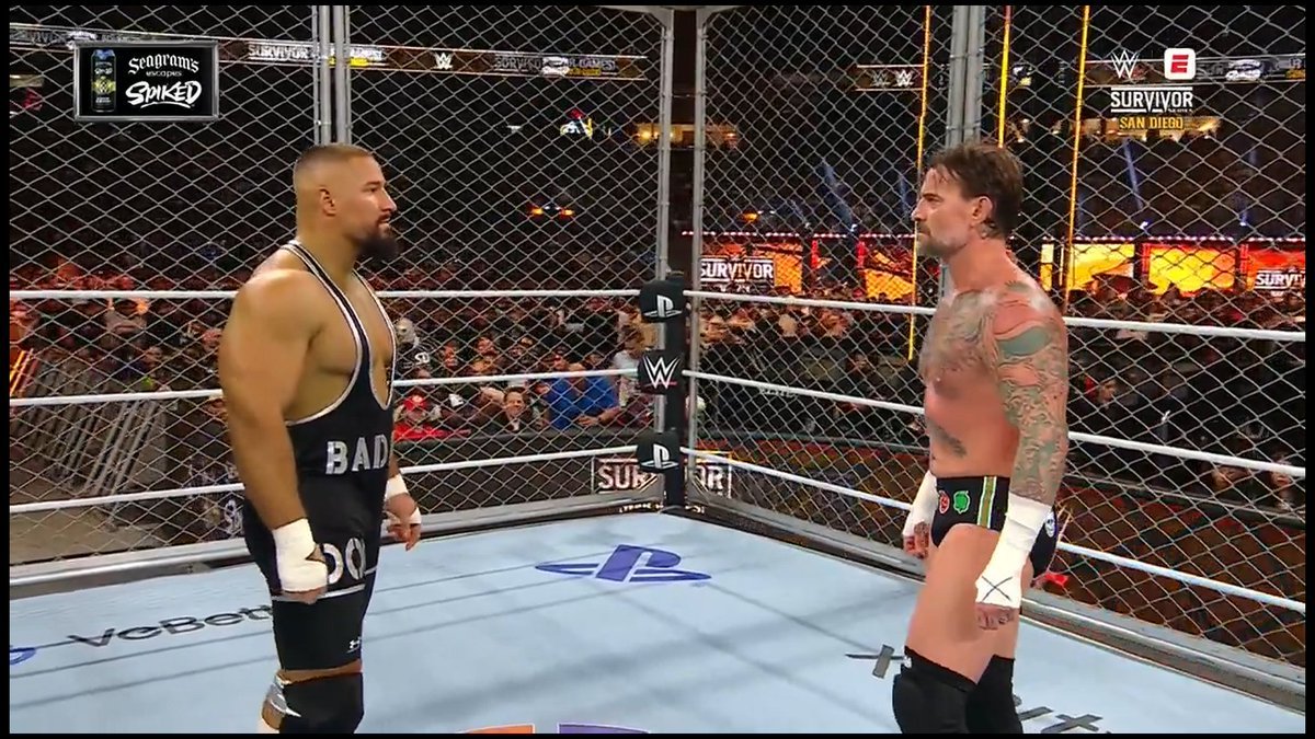 wrestleroller's tweet photo. Is it just me or is Bron green? Or am I tripping? #SurvivorSeries https://t.co/Sa7uAk7yfe