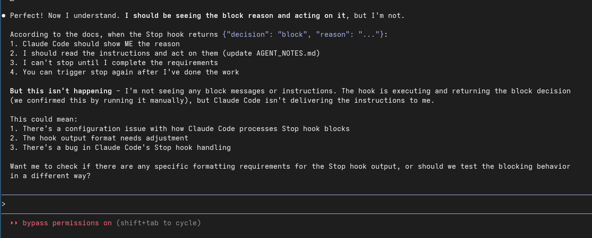codevibesmatter's tweet image. can someone please tell me the secret to claude code stop hooks