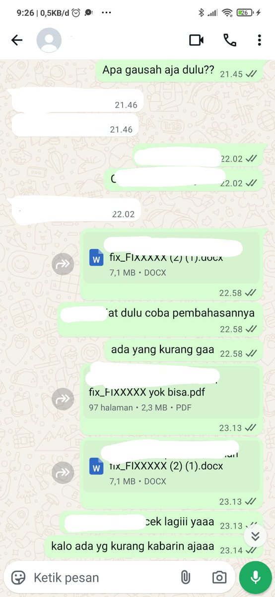 Cotton017's tweet photo. Banyak revisian? serahin aja revisian kamu ke kita, dari mulai daftar isi, halaman buat pembahasan, olah data spss, sampai daftar pustaka. Langsung konsultasikan skripsi dan tugas kamu
https://t.co/CmQgrFerKd
#jokitugaskuliah #jokispss #Jokiskripsi #spss #skripsi #revisi https://t.co/1IFZ5TT0dV