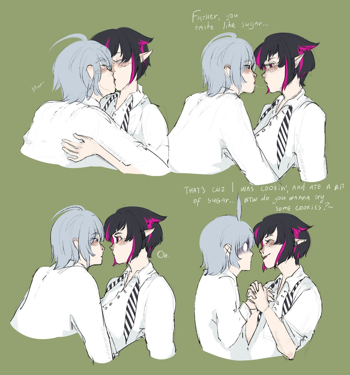 ecnesgnyrn's tweet image. daddy's cooking is a disaster xdd
#silili

.
.
.
#twst #lilia_vanrouge #silver