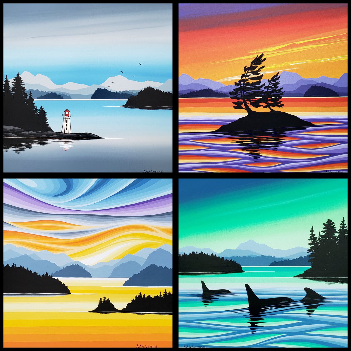 Hi! My name is Monica and I'm a landscape painter from Canada 🇨🇦 
This is my art, let me know what you think!