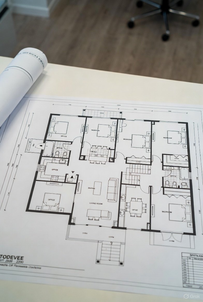 MichaelFKane's tweet image. Your architect hates this one weird trick!

(Despite very explicit instructions, Grok did it&apos;s own thing and gave this house 6 bedrooms. Architects marked safe from AI for now... 🙄)