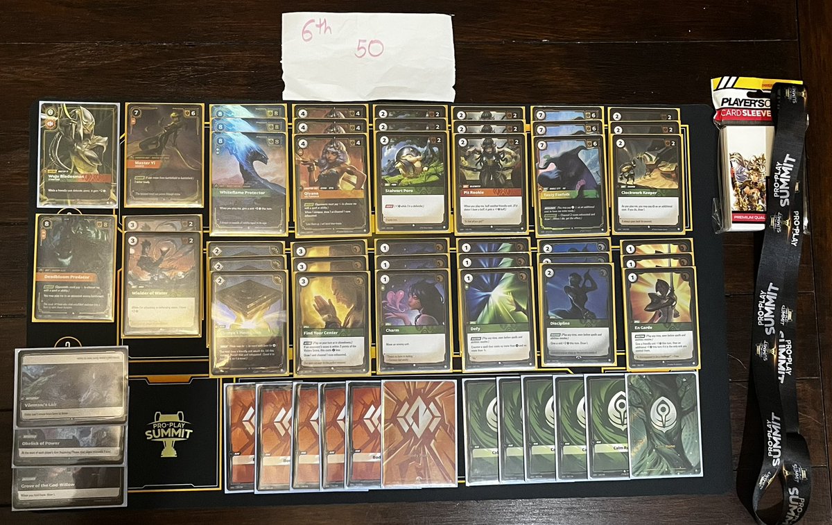 _Stiicky's tweet image. Attended the Game Guys 1k Pro Qualifier for Riftbound! Placed 6th out of 80 total players WITH MASTER YEEZY! +$50 and playmat/sleeves!