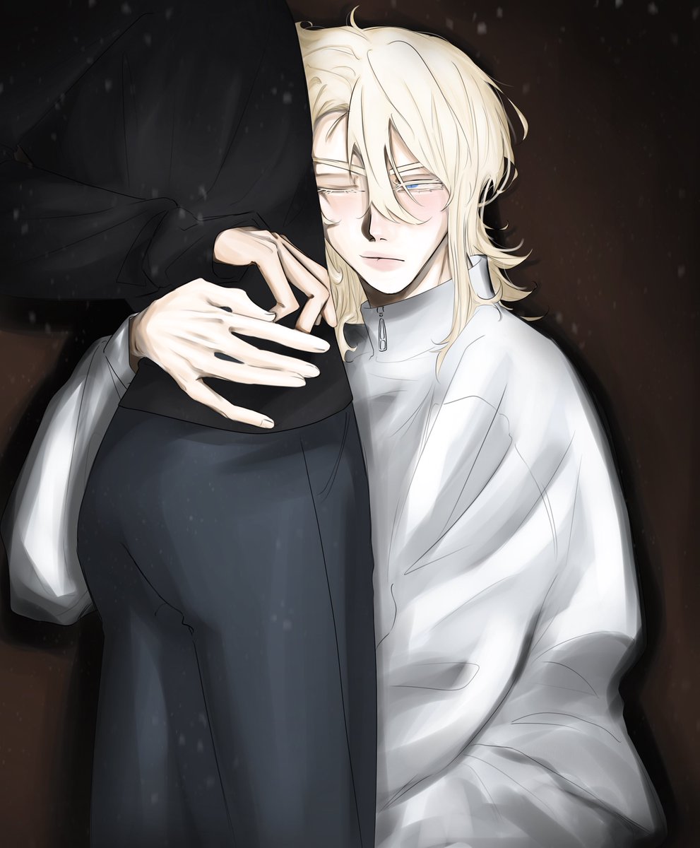 whose waist is he clinging to? hm…?