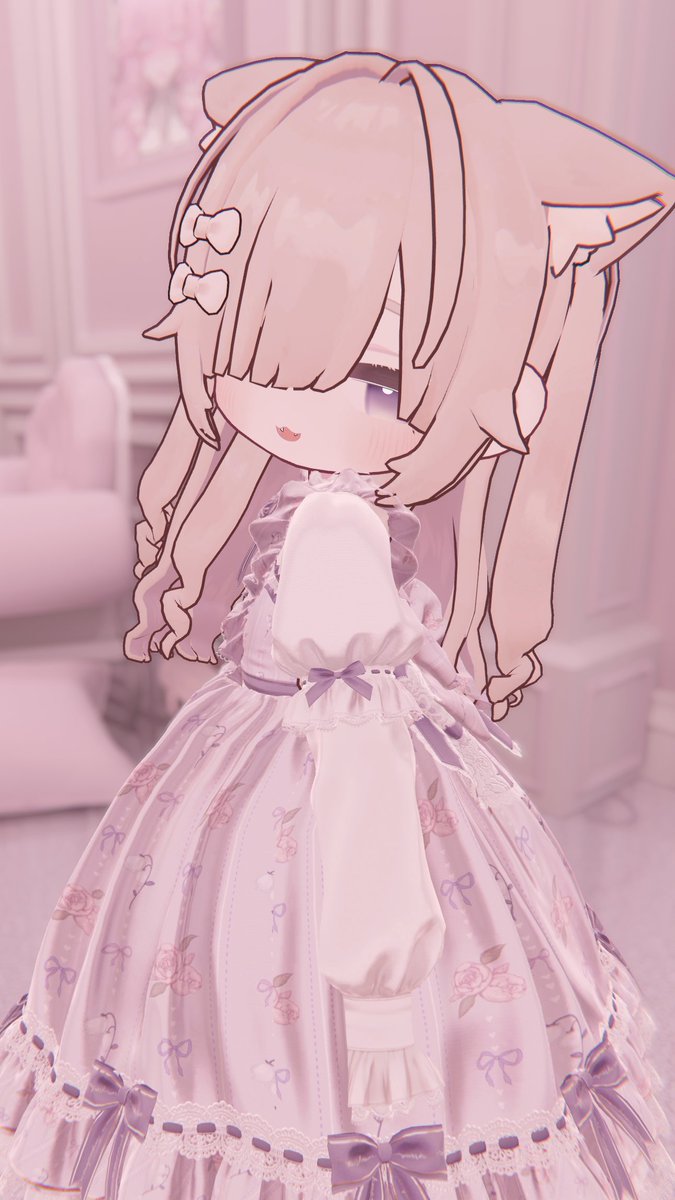 #ろい工房 様の企画で頂きました『おじょうさまヘア』！目隠れお嬢様もできるなんて最高です🫶ぴょこ毛もかわいい！