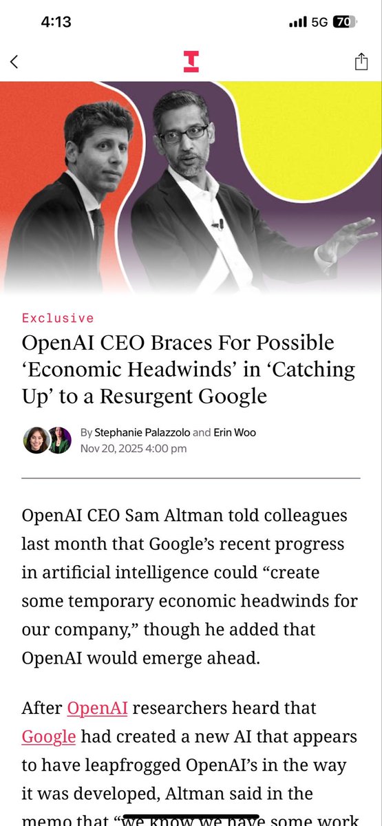 daniel_mac8's tweet image. OpenAI struggles with pre-training and GPT-5.1 is still a frontier model.

Imagine what GPT-6 looks like when they get their pre-training act together?

Gemini 3 Pro shows gains still to be had from pre-training.

GPT-6 bouta be fire when combined with OpenAI&apos;s post-training.