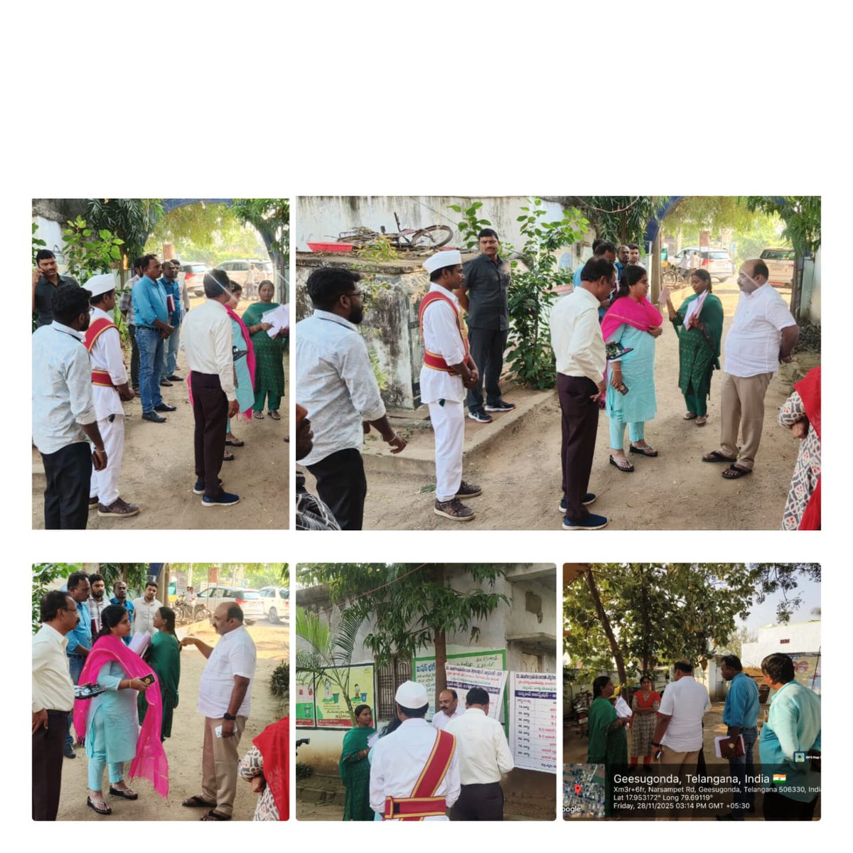 PCMGPCs's tweet image. Accompanied DC, CEO, DRDO, BDO &amp;amp; MRO on inspection of Model GP Cluster Konaimakula GP &amp;amp; Geesugonda School. Reviewed facilities, discussed MCC, election monitoring &amp;amp; security arrangements.
— Nimmala Shekhar, PRA, Geesugonda, Telangana 
#ModelGP  
#GoodGovernance #MoPR