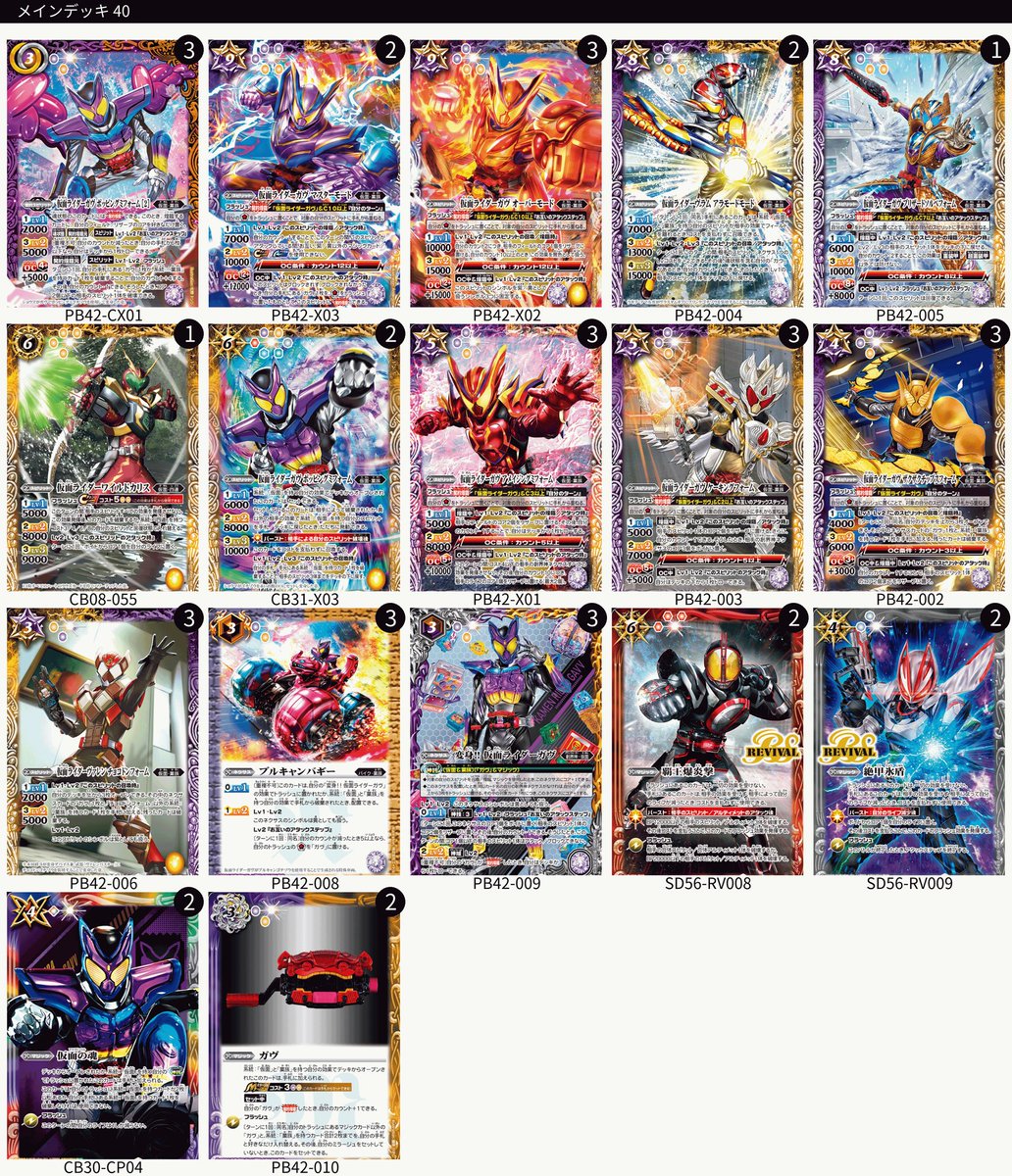 バトスピ  コラボデッキ バトスピ #仮面ライダー ガヴのデッキです｡ コラボデッキの中でも相当