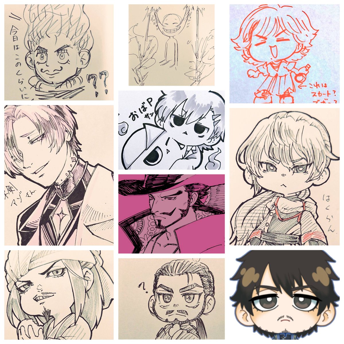 今月描いた絵を晒そう 1枚に掛かる描画時間がでけえのがいくつかあっ