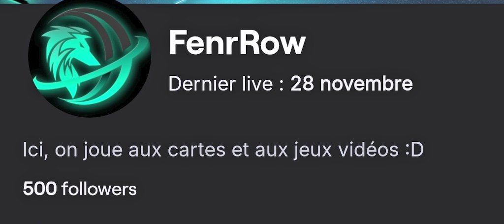 FenrRow's tweet image. Ca peut paraître très futile pour certain, mais pour moi ca signifie beaucoup ! 
On a dépassé les 500 followers sur Twitch 🎉🎉
Merci beaucoup la meute, vous êtes des tigres !
Il y aura un ptit concours en live pour fêter ca aussi. Restez branché ☺️