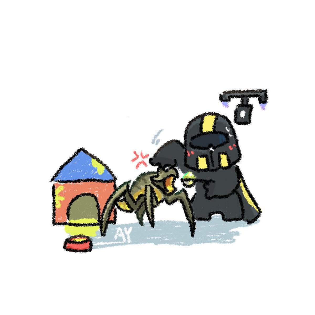 One of the reasons I haven't posted my #Helldivers2 fan comics here is... There might be way more people trying to "hunt me down".#helldivers2art