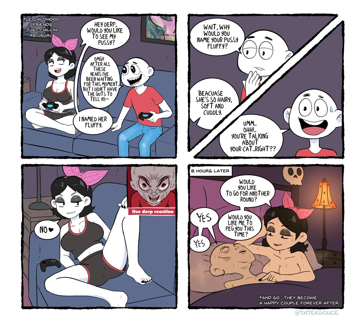 Derp and Derpina comic: Childhood friends 👫