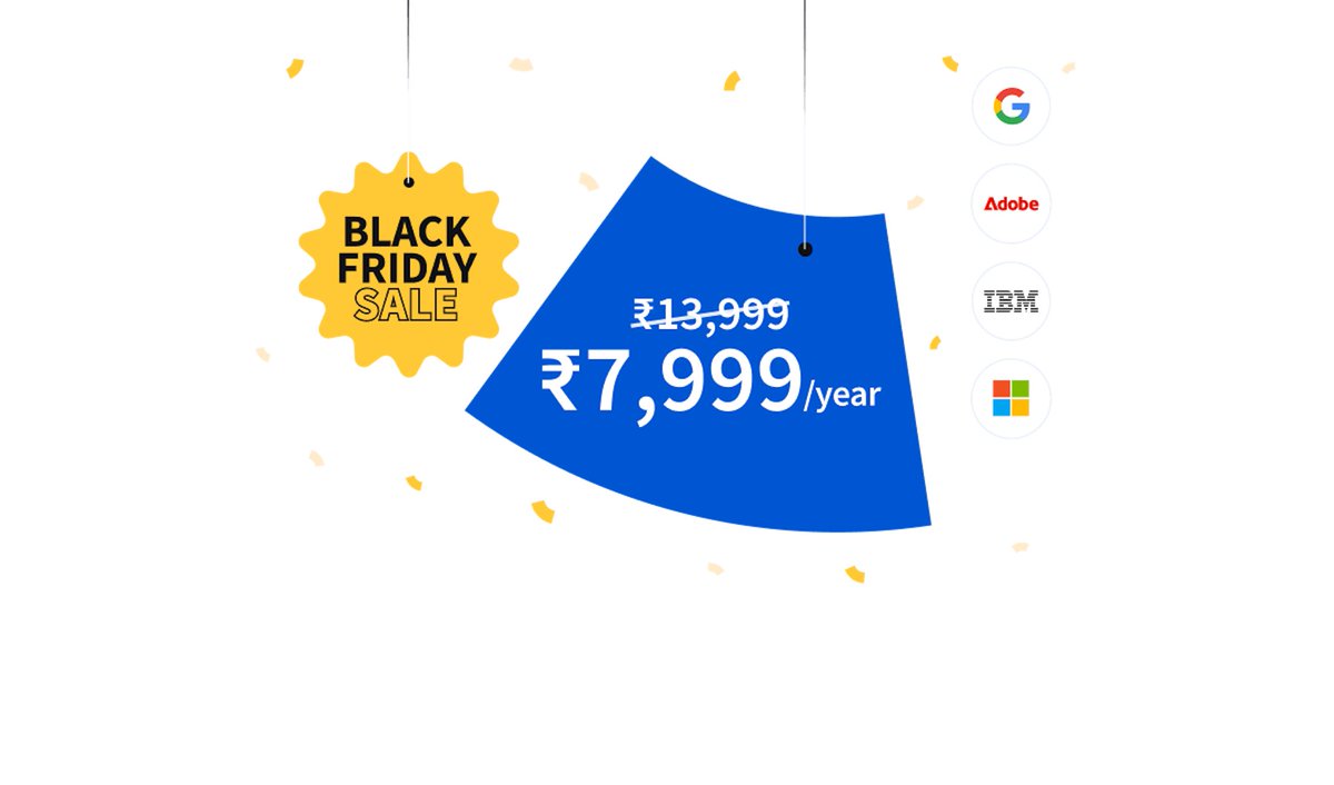k2amastery's tweet photo. Guys,

Subscribed coursera one year  subscription in the Black Friday Sale.
Guys what you have purchased/subscribed in the Black Friday Sale.Recommend me something useful to purchase in the ongoing Black Friday Sale. https://t.co/WKu8eqnthi