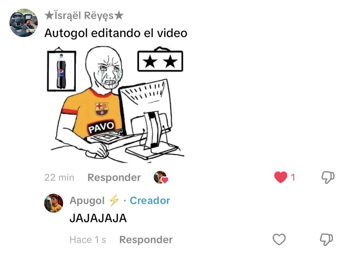 apugolec's tweet image. JAJAJAJA me toca reírme porque somos chiste 😔