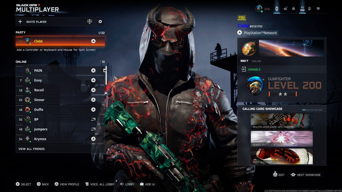 Clebz1k's tweet photo. Level 200, 3/3 Mastery Camo, Multiplayer 100%✅ Shadow Ban didn’t stop me 

First in OCE again #BlackOps7 #BO7 https://t.co/uPd0EYPxj5