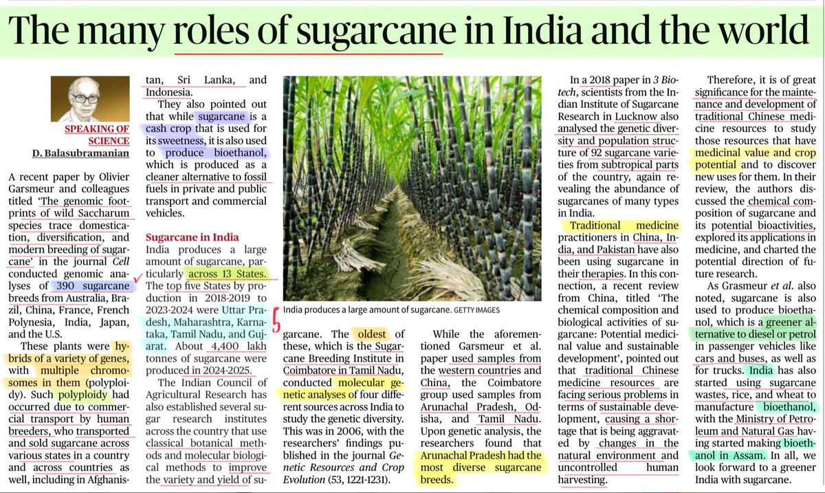 StudyRules12's tweet image. #upsc
#currentaffairs 
#UPSCPrelims2026 
#Sugarcane