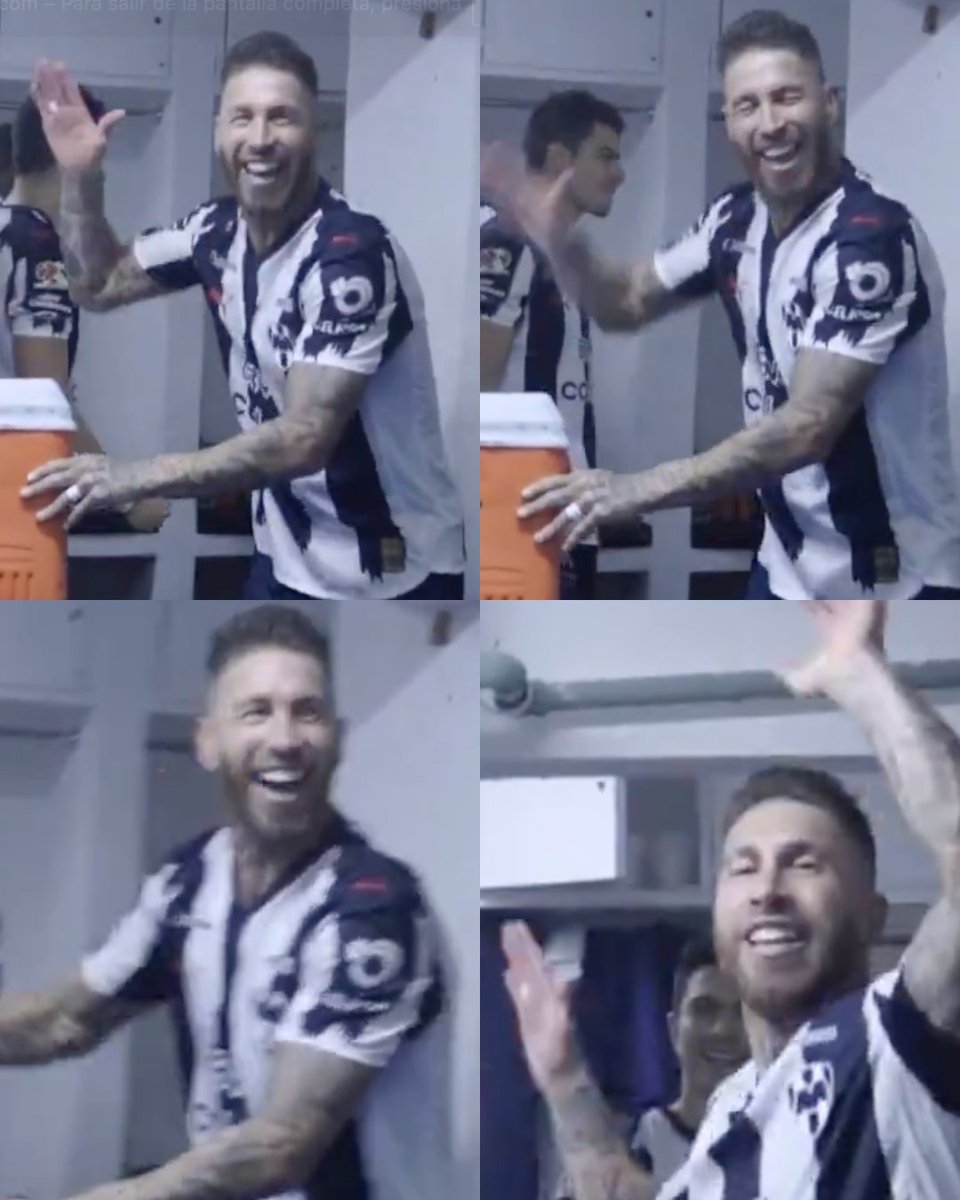 Vean nada más la felicidad de Don Sergio Ramos tras clasificarse a las SEMIFINALES de la Liga MX con Rayados. Muchos creían que hoy sería su último partido en México, pero ni él ni su equipo se rindieron y, luego de eliminar al América, ya aseguraron una eliminatoria más. El