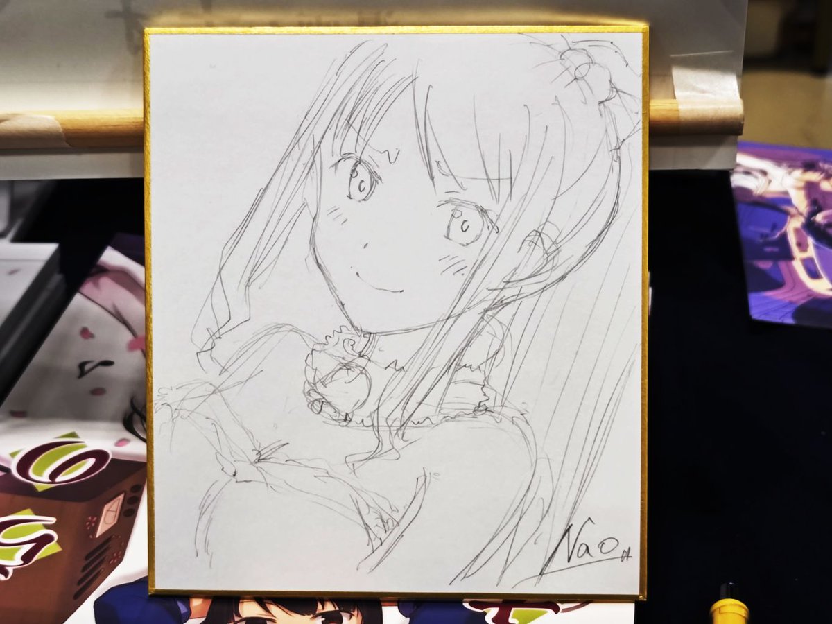 neco 直筆色紙 色紙もう一枚描いてるRTA