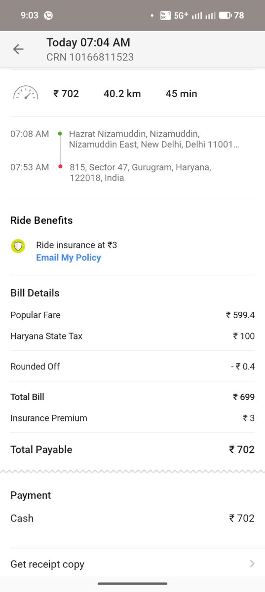 legendakash's tweet photo. @Olacabs Why I had to pay extra to the cab driver everytime ? https://t.co/IFB1Cyw2xr