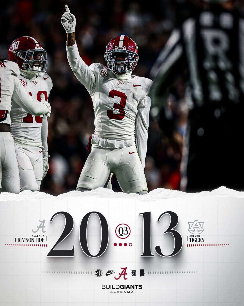 AlabamaFTBL's tweet photo. Headed to the 4th Q https://t.co/cMrHQlQiyf