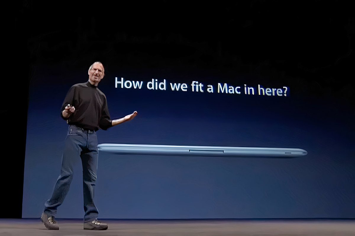 TechoMax's tweet image. Steve Jobs did it before it was a thing.