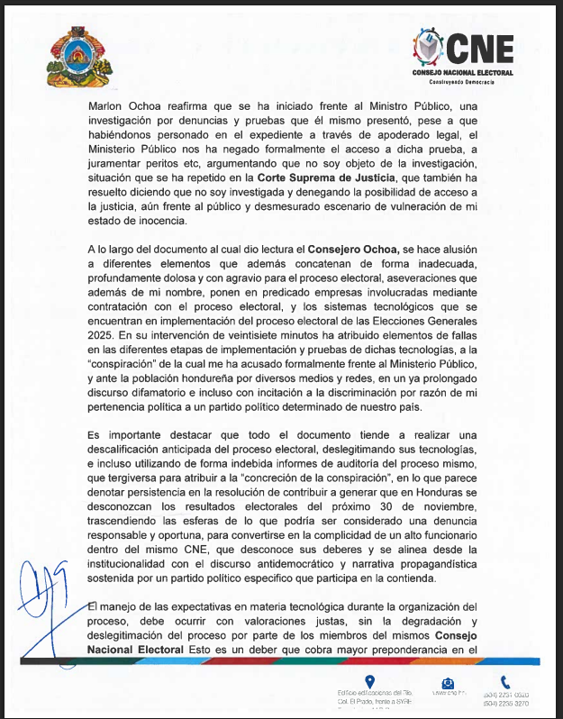 HCHTelevDigital's tweet photo. #TuVotoEsTuVoz | El Consejo Nacional Electoral (CNE) lanzó un comunicado en el que informa que Marlon Ochoa abandonó la reunión de hoy y fue acusado de intentar supuestamente deslegitimar el TREP. 

RB https://t.co/TbsZPiY7xj