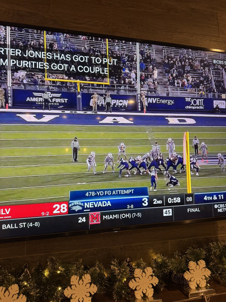 Almost hit a record long 478-yard FG!