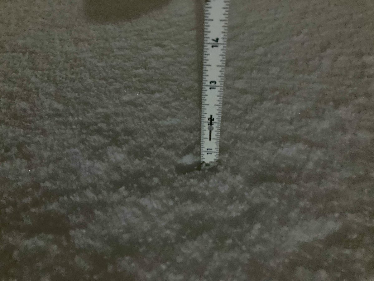 SikoraDon's tweet photo. @NWSMilwaukee Somers, about six miles west of Lake Michigan shoreline. 9:45 PM Saturday and it is still snowing. There is about 9 inches on pavement, 10+ inches in grass. Very wet heavy snow. https://t.co/gape7dy4Qj