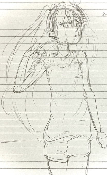 今日も日課のクロッキーと写真をキャラに書き起こす練習から.
「鉛筆を長く持って全体を見ながら形を取る」ってことがかなり定着してきて,上達を実感しています.

次の漫画は「3P」を描くことにしたのですが,これも筆が速くなってきたおかげで手が出せます. 