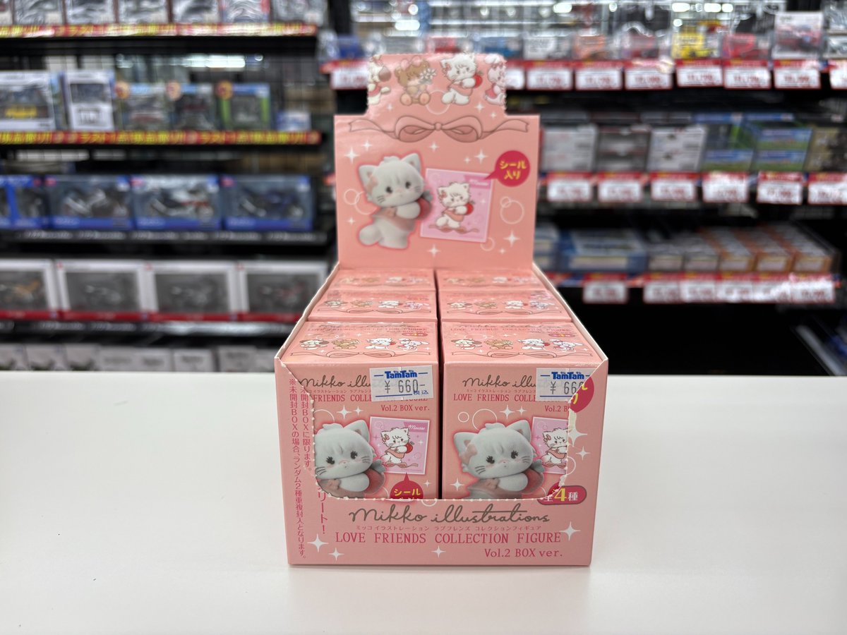 tammatsuyama's tweet image. 新商品入荷情報☆彡

mikko illustrations LOVE FRIENDS コレクションフィギュア vol.2
TamTam価格￥660(税込)

ふわふわフロッキー素材で、とても可愛らしい商品となっております(^^♪　
ぜひ、お買い求めください(*&apos;▽&apos;)

＃mikko #フィギュア　#タムタム松山店　＃タムタム創業50周年