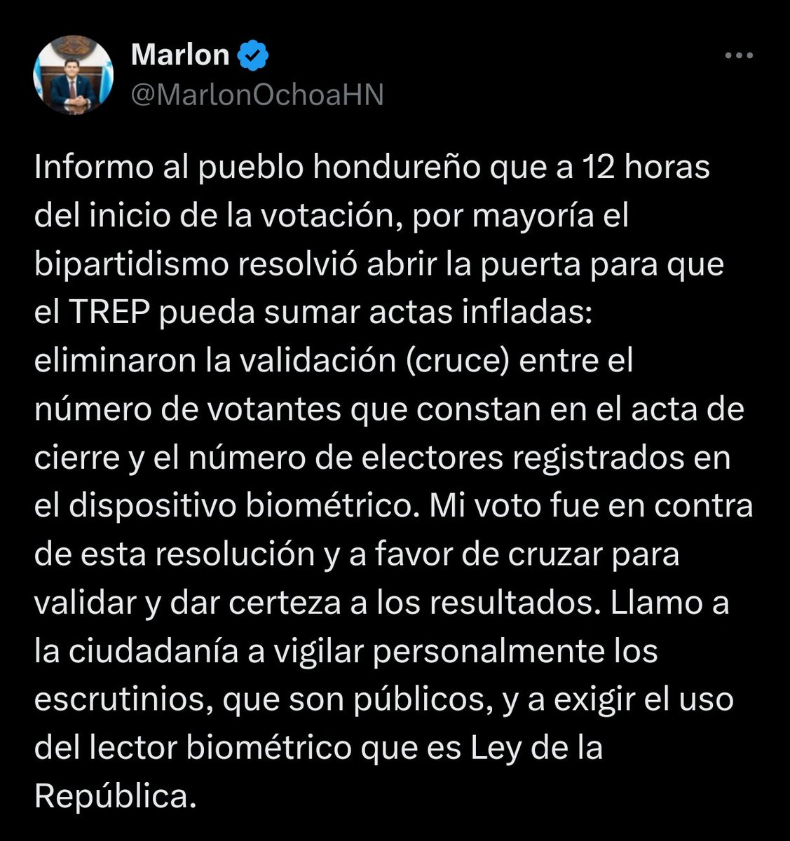 MrPoderhn's tweet image. Marlon estamos con vos en esta lucha, no queremos fraudes