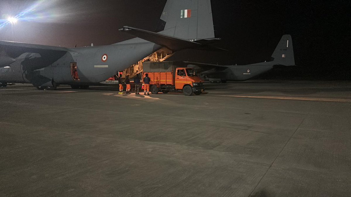 Update

#OperationSagarBandhu #SriLanka 
One C-130 (Hindan) already airborne- NDRF load
One  IL-76 already landed Colombo 

Both these ac wl also rescue stranded people back to 🇮🇳 

Additional C-17 was being loaded in vadodra for Chennai with #NDRF Team &amp; equipment. (Will update)