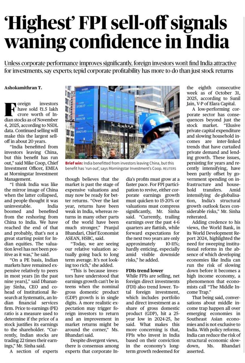 kabirandrews's tweet image. And how do you deal with those Scenarios!! By inflating ur numbers, to hide ur shortcomings!!
The Tatha-kathith ☠️  8.2% GDP, what it should imply, A robust demand, no lagging inventory, rise in Savings, not piling up debts, record investments in FPI and FDI not withdrawals