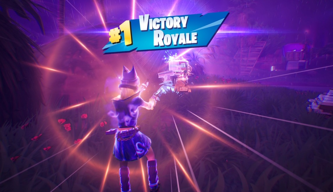 sakurai_nippon1's tweet image. ノラスクでぜんぜんビクロイ出来なくって諦めてソロでやったらビクロイ👑出来た～‼️😄ﾜｰｲ
サーフィン初め楽しかったんだけど、そろそろバトルバス乗って降りたいんだけどEpicさん😅

#フォートナイト
#chapter7season1