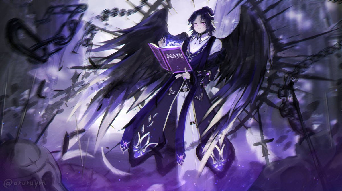 My entry for <a href="/LeyneVT/">Leyne 💜🪽 | Fallen Angel VTuber【VCvlt】</a>'s contest 💙 I love working with this design so muchh 💕
#leyneartcontest