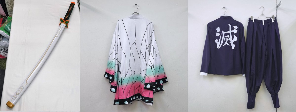 店頭限定品】 「鬼滅の刃」より胡蝶しのぶのウィッグ+刀付きの衣装