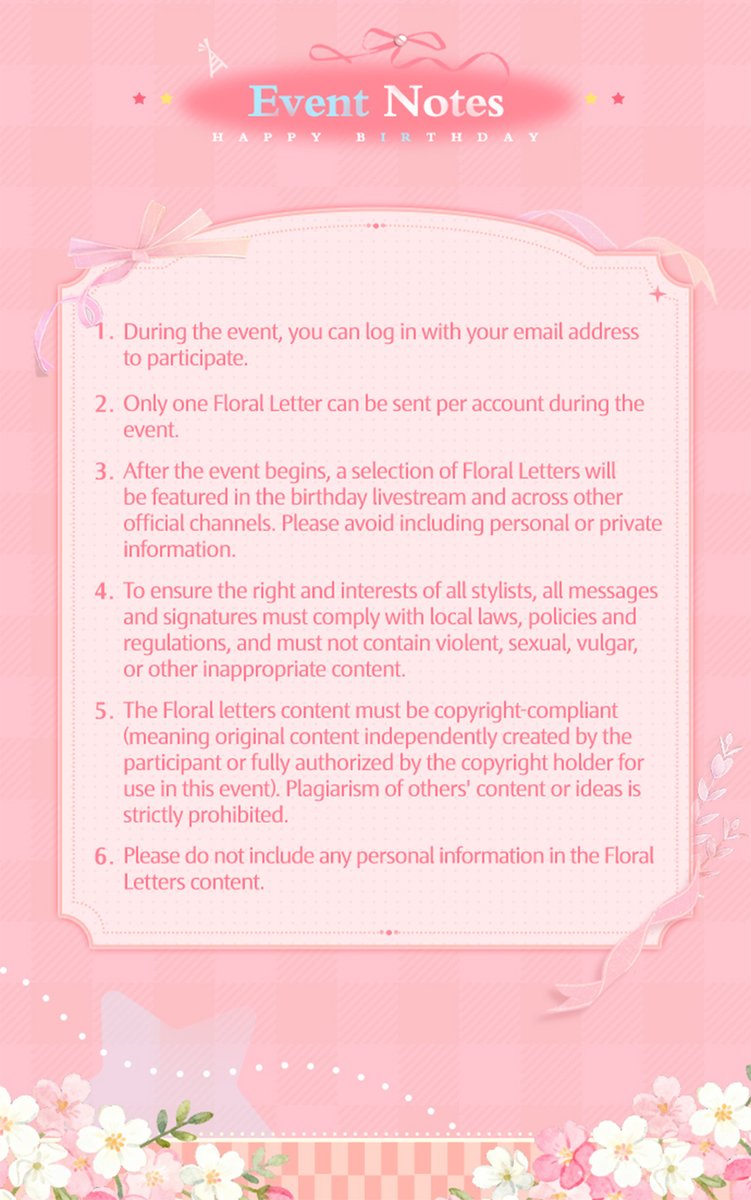 Flowers sway gently in the space between light and shadow, as dreams take shape and rise into song. Get ready for a fantastic journey with Nikki's Birthday Event!

We have prepared a special "Nikki's Birthday: Floral Wishes" for you. Come and celebrate this wonderful time with