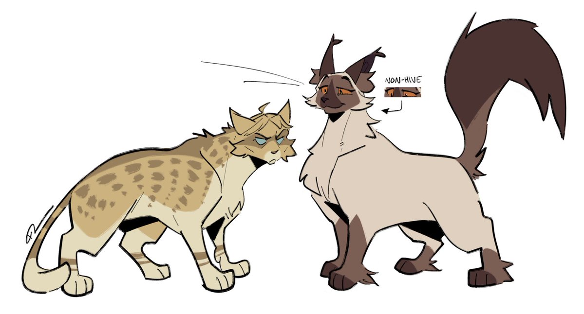 was BLESSED with the best c0mmissi0n prompt ever: #pluribus x #warriorcats designs for <a href="/mawhem/">st-pubert</a>!! i’ll still whip up some designs for myself but it was so exciting getting to take a first pass at carol and zosia w these!!