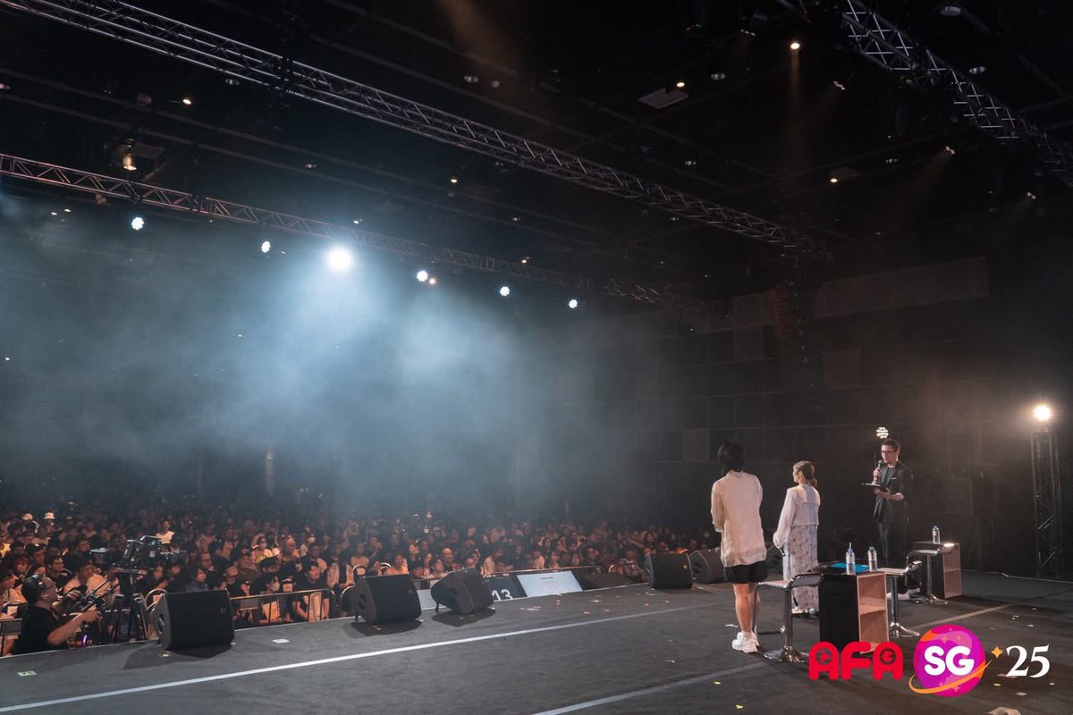 animefestasia's tweet photo. #AFASG25 A great Day Stage session with Frieren: Beyond Journey’s End — Kana Ichinose and Chiaki Kobayashi joined fans as Fern and Stark. ✨🎤

🪐Explore Japan pop culture. from now into moments beyond, at AFA Singapore 2025!
🎟 Don’t miss out: https://t.co/comHICrQXE https://t.co/9T0UstwJhj