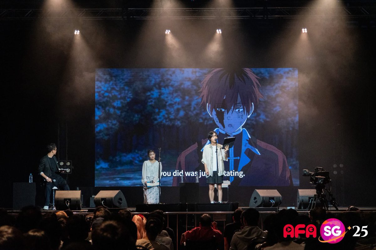 animefestasia's tweet photo. #AFASG25 A great Day Stage session with Frieren: Beyond Journey’s End — Kana Ichinose and Chiaki Kobayashi joined fans as Fern and Stark. ✨🎤

🪐Explore Japan pop culture. from now into moments beyond, at AFA Singapore 2025!
🎟 Don’t miss out: https://t.co/comHICrQXE https://t.co/9T0UstwJhj