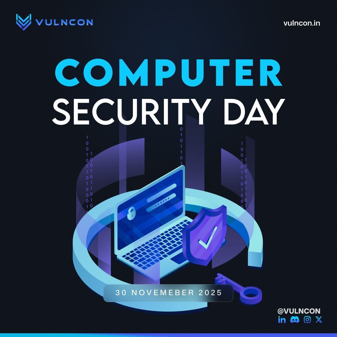 vulncon's tweet photo. Computer Security Day Trivia!
Did you know that Computer Security Day was created to raise awareness after one of the first major internet security incidents? 

🧩 TRIVIA TIME:
In 1988, a self-replicating program accidentally shut down thousands of computers and exposed how vulnerable the early internet was.

What was this infamous program called?
(a) The Morris Worm
(b) The Creeper Virus
(c) The Brain Virus
(d) Elk Cloner

Drop your answer in the comments!

Also, remind your loved ones to keep their systems updated, use strong passwords, and stay alert online. 

#VULNCON #CyberSecurity #ComputerSecurityDay #CyberAwareness #InfoSec #DigitalSecurity #StaySecure