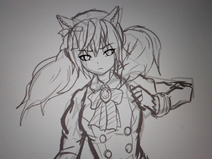 午年用のナイスネイチャ描いてます 1番好きなウマ娘です 頑張る彼女を応援したくなります