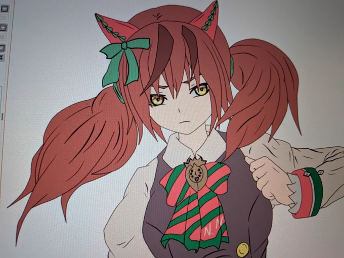 午年用のナイスネイチャ描いてます 1番好きなウマ娘です 頑張る彼女を応援したくなります