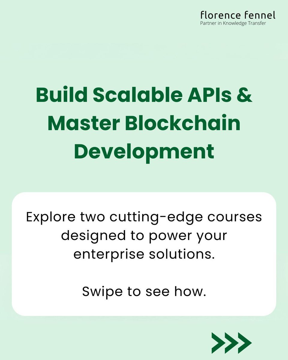 Florence4Growth's tweet image. Unlock the future of enterprise technology with our expert-led courses!

Dive into API Strategy to design, secure, and manage scalable APIs that power modern systems.

Start your journey towards tech mastery with Florence Fennel today!

#APIManagement #TechTraining #CareerGrowth